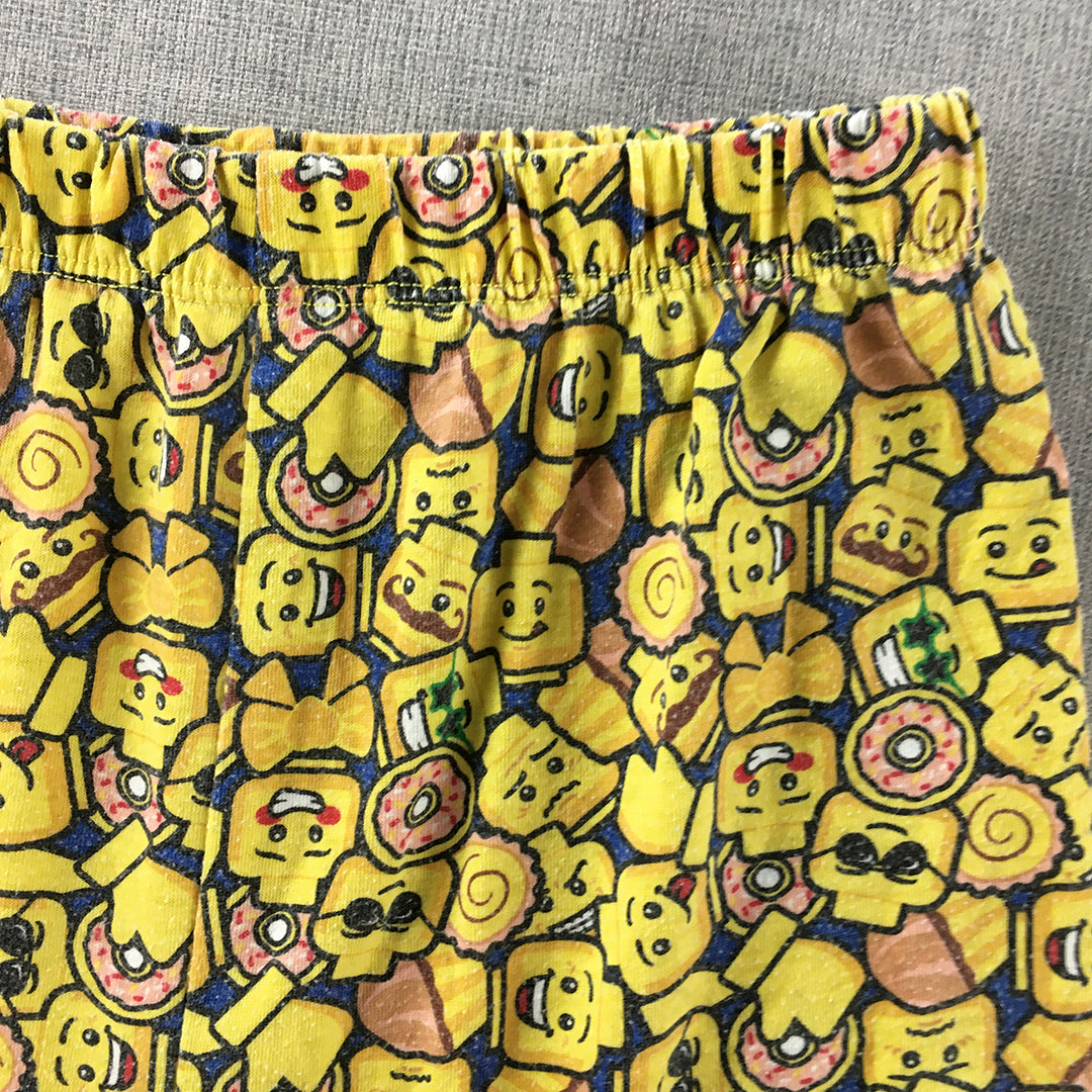 Lego Kids Boys Pajama Shorts Size 6 Yellow Elastic Waist Sleepwear