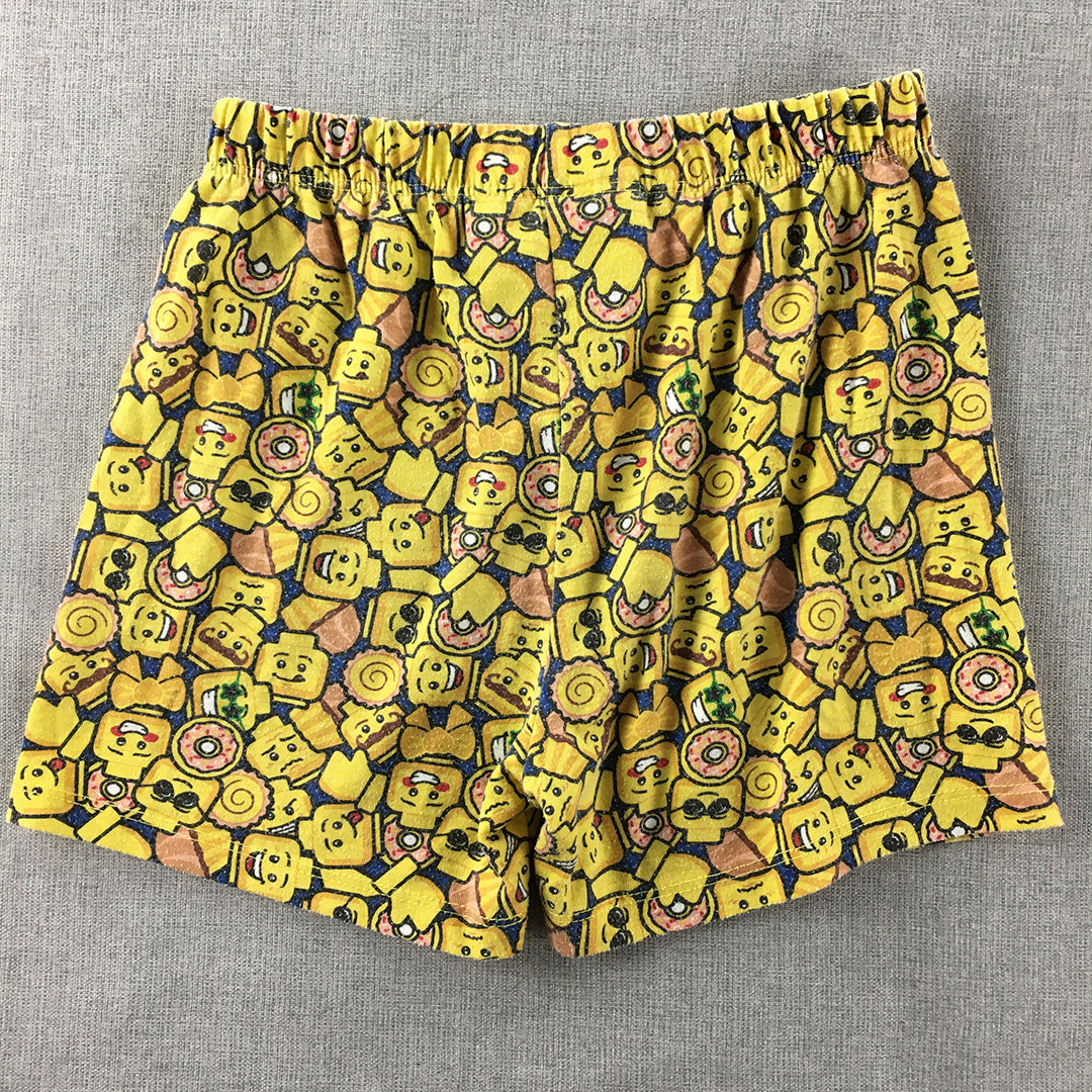 Lego Kids Boys Pajama Shorts Size 6 Yellow Elastic Waist Sleepwear