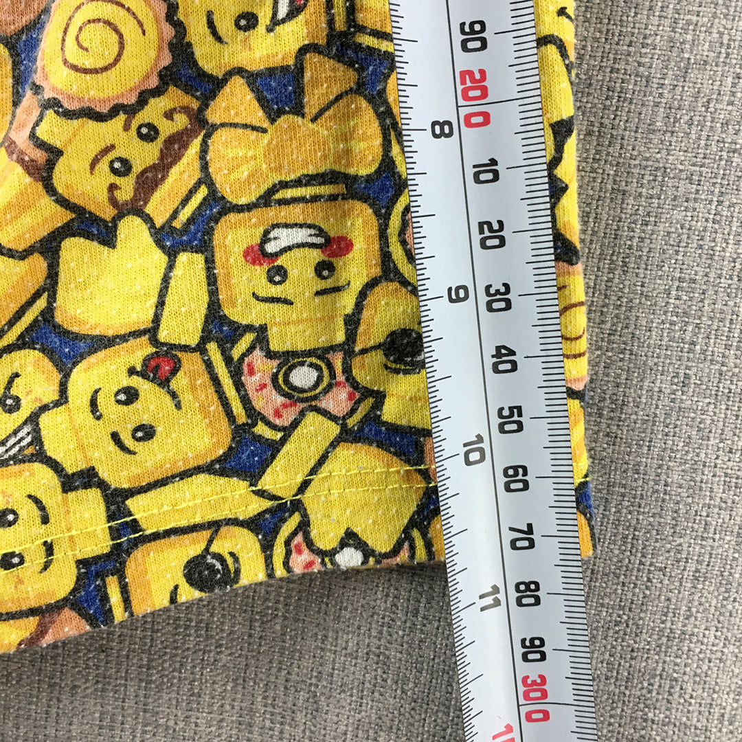 Lego Kids Boys Pajama Shorts Size 6 Yellow Elastic Waist Sleepwear