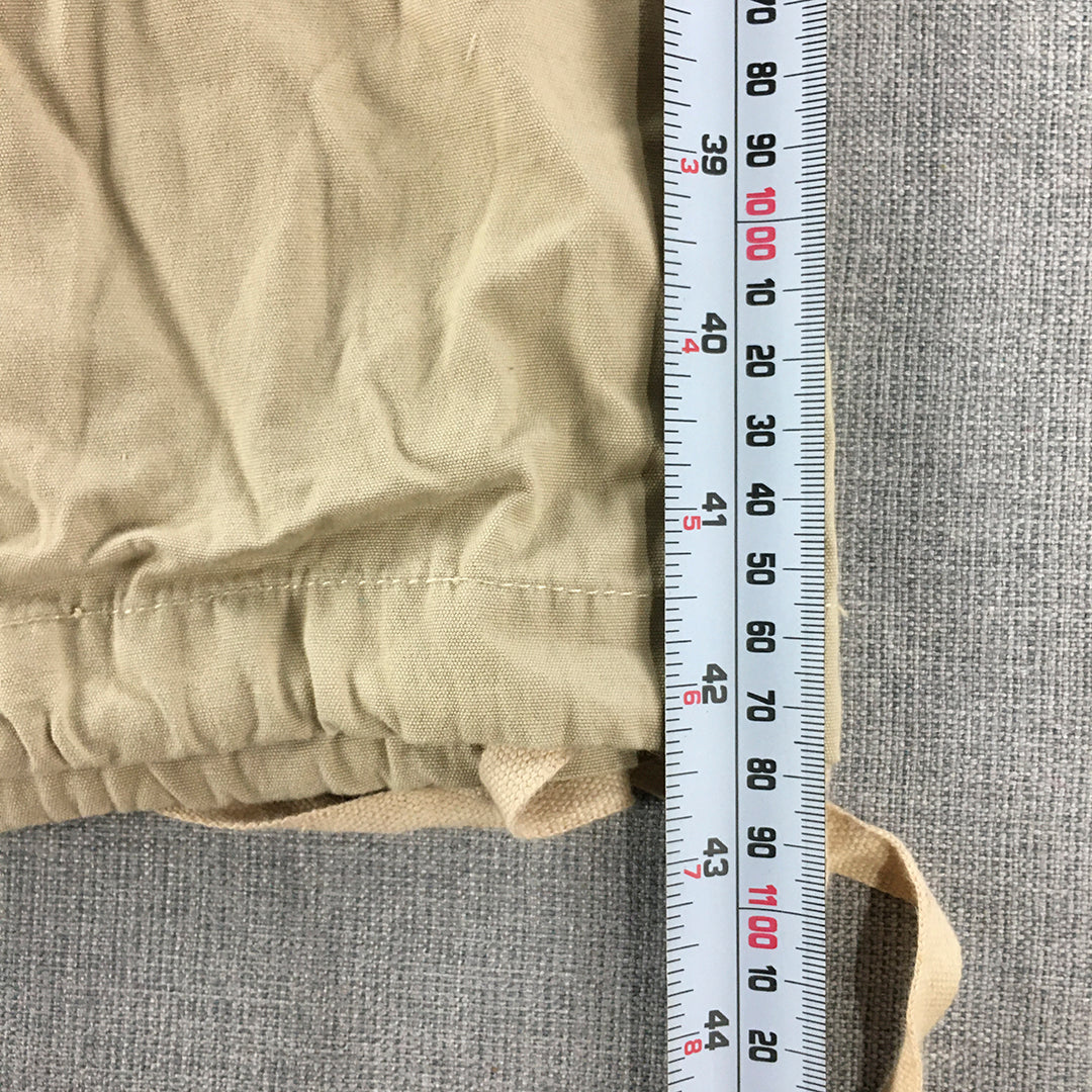 Vintage One Touch Mens Cargo Pants Size 36 x 32 Brown Utility Pockets