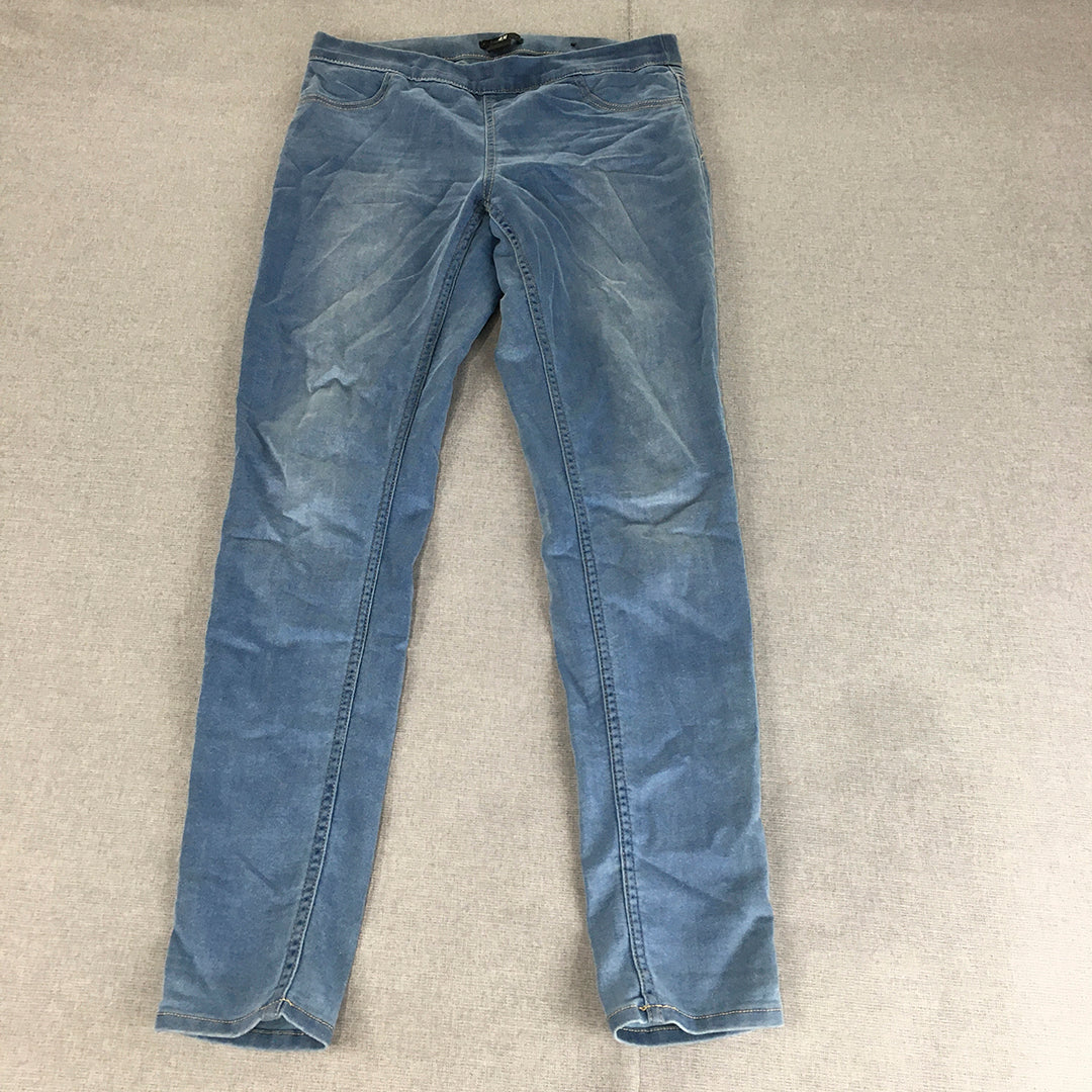 H&M Womens Skinny Jeans Size 8 Blue Light Wash Stretch Denim Legging