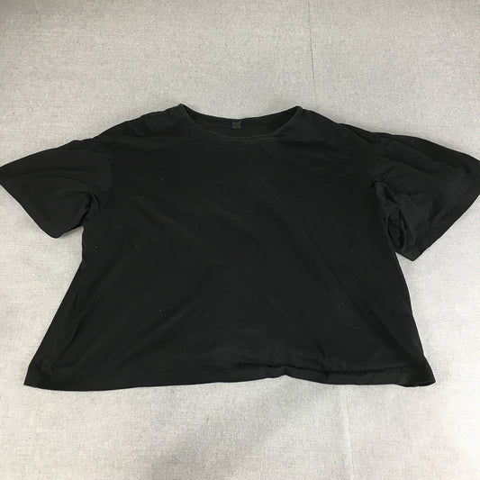 Uniqlo Womens T-Shirt Size XL Black Short Sleeve Top