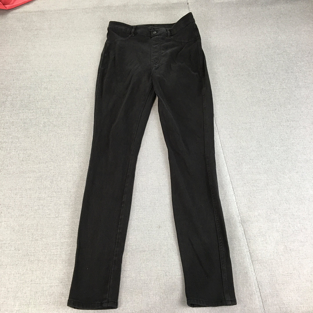 Uniqlo Womens Skinny Jeans Size M Black Stretch Denim