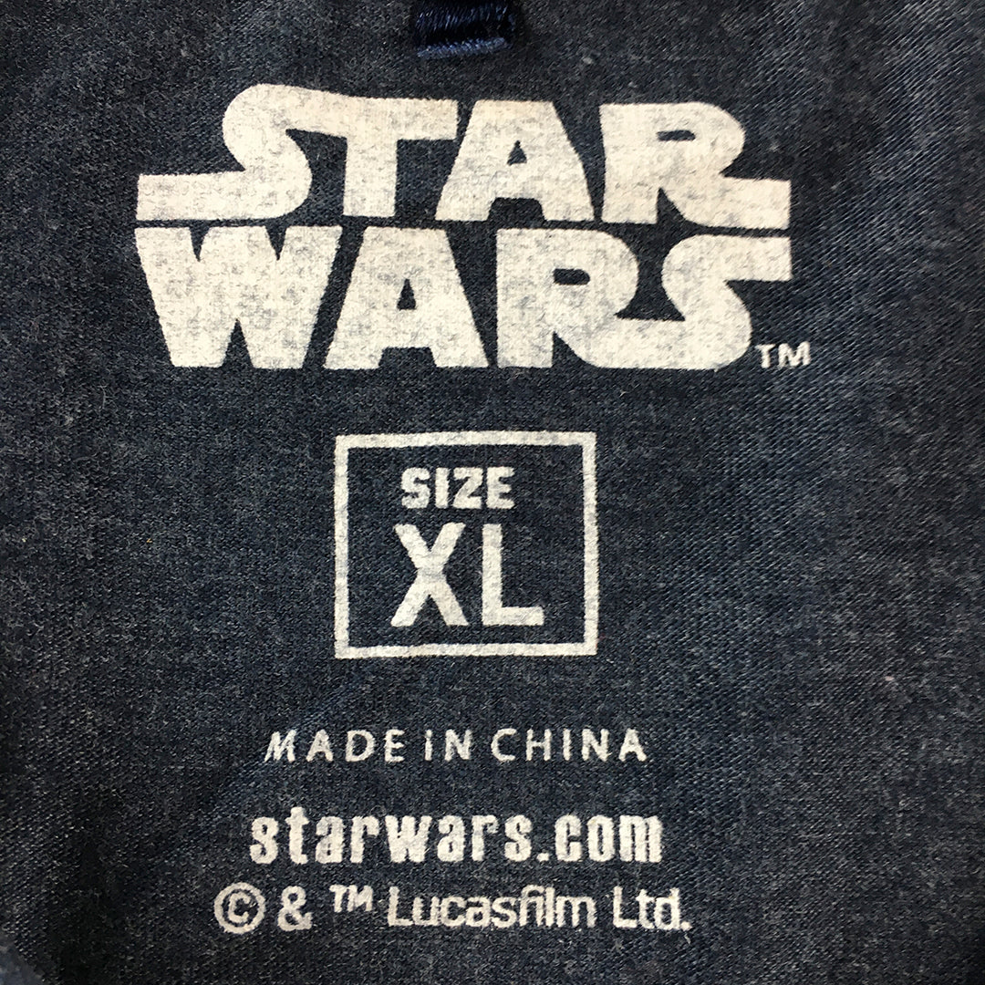 Star Wars Mens T-Shirt Size XL Blue Vader Stormtrooper Short Sleeve Tee