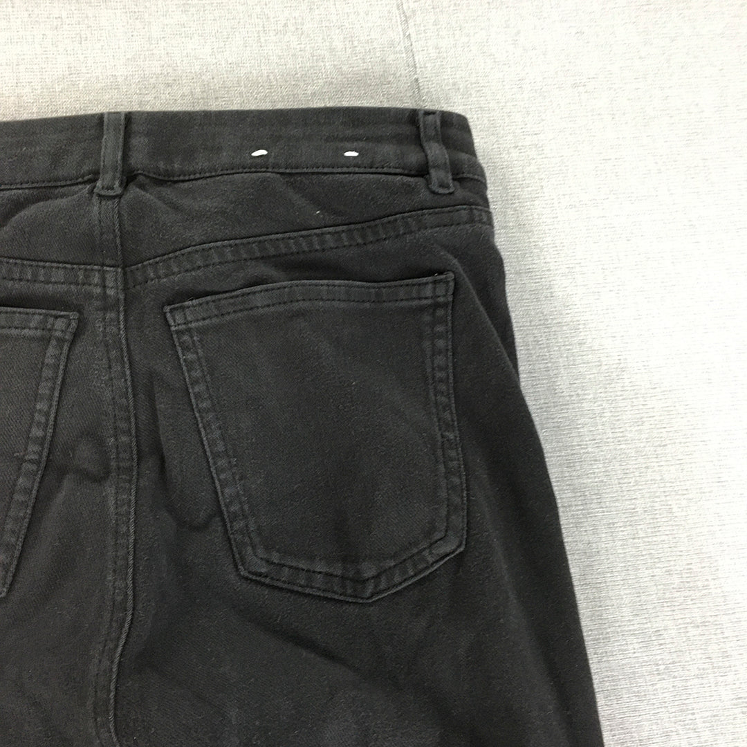 Uniqlo Womens Skinny Jeans Size M Black Stretch Denim