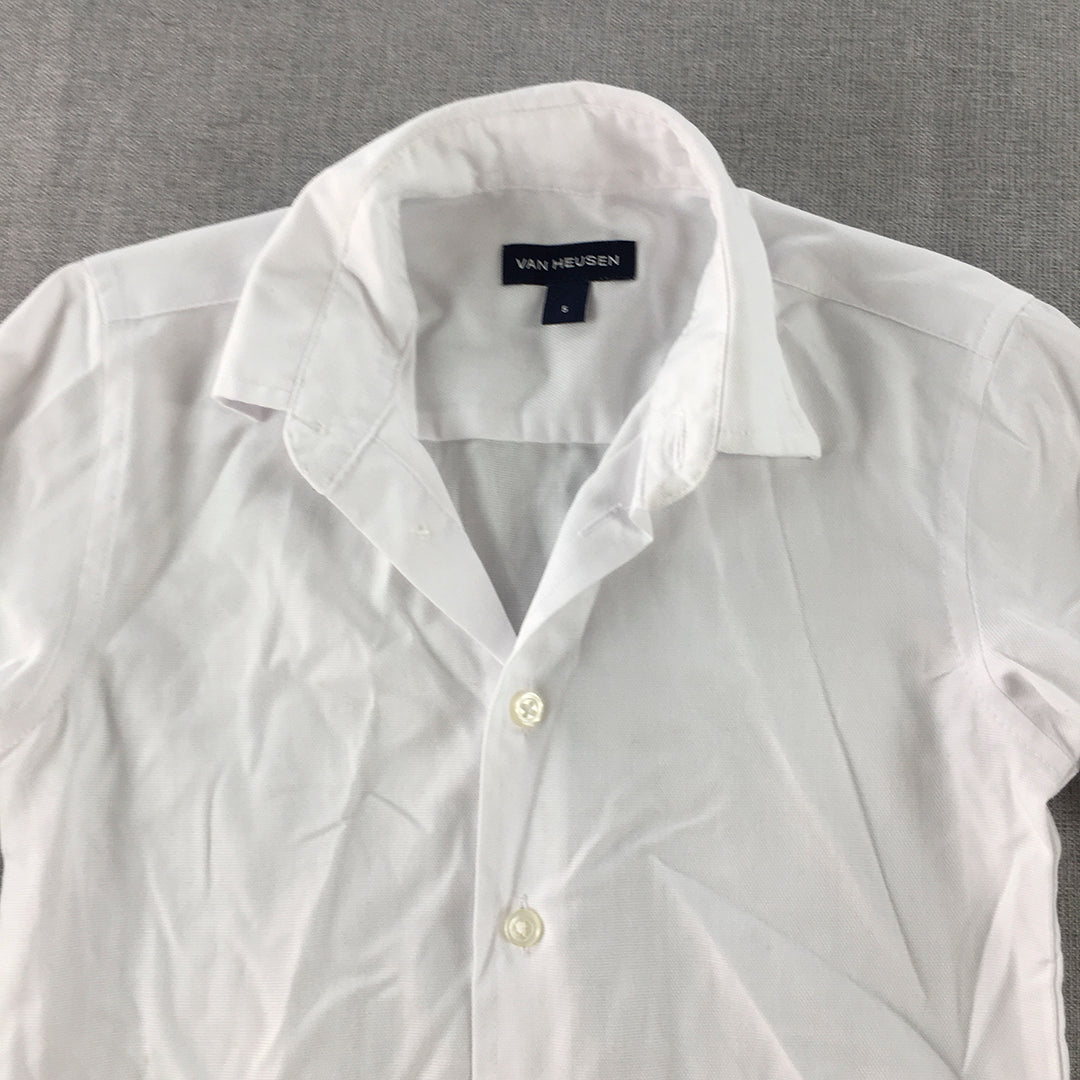 Van Heusen Kids Boys Shirt Size 5 White Long Sleeve Button-Up Collared