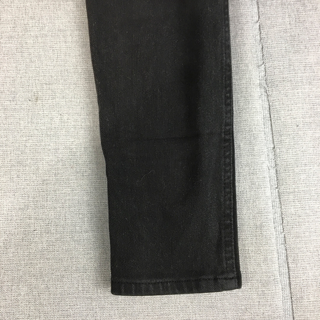 Uniqlo Womens Skinny Jeans Size M Black Stretch Denim