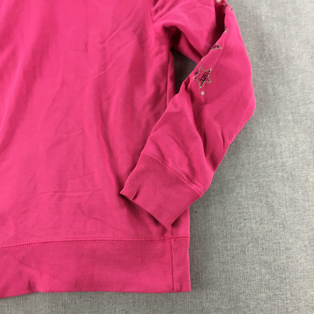 Pink Sugar Kids Girls Hoodie Jacket Size 10 Hot Pink Zip-Up Pockets Coat