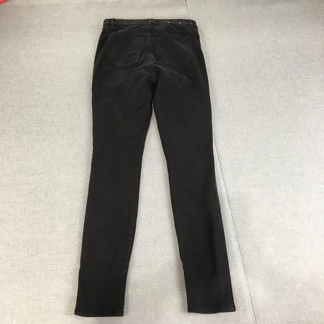 Uniqlo Womens Skinny Jeans Size M Black Stretch Denim