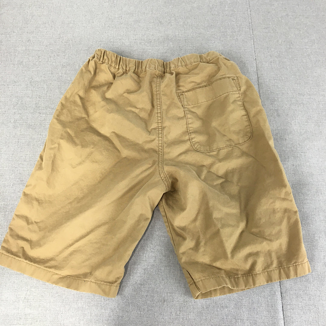 Uniqlo Kids Boys Shorts Size 13 Years (Youth L) Brown Elastic Waist Pockets