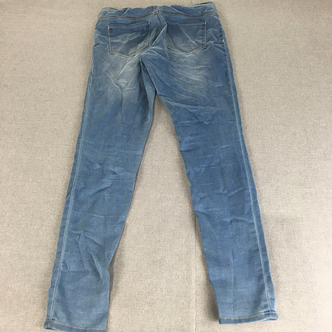 H&M Womens Skinny Jeans Size 8 Blue Light Wash Stretch Denim Legging