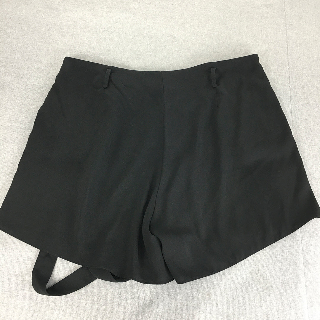 City Chic Womens Shorts Size XL Black Belted