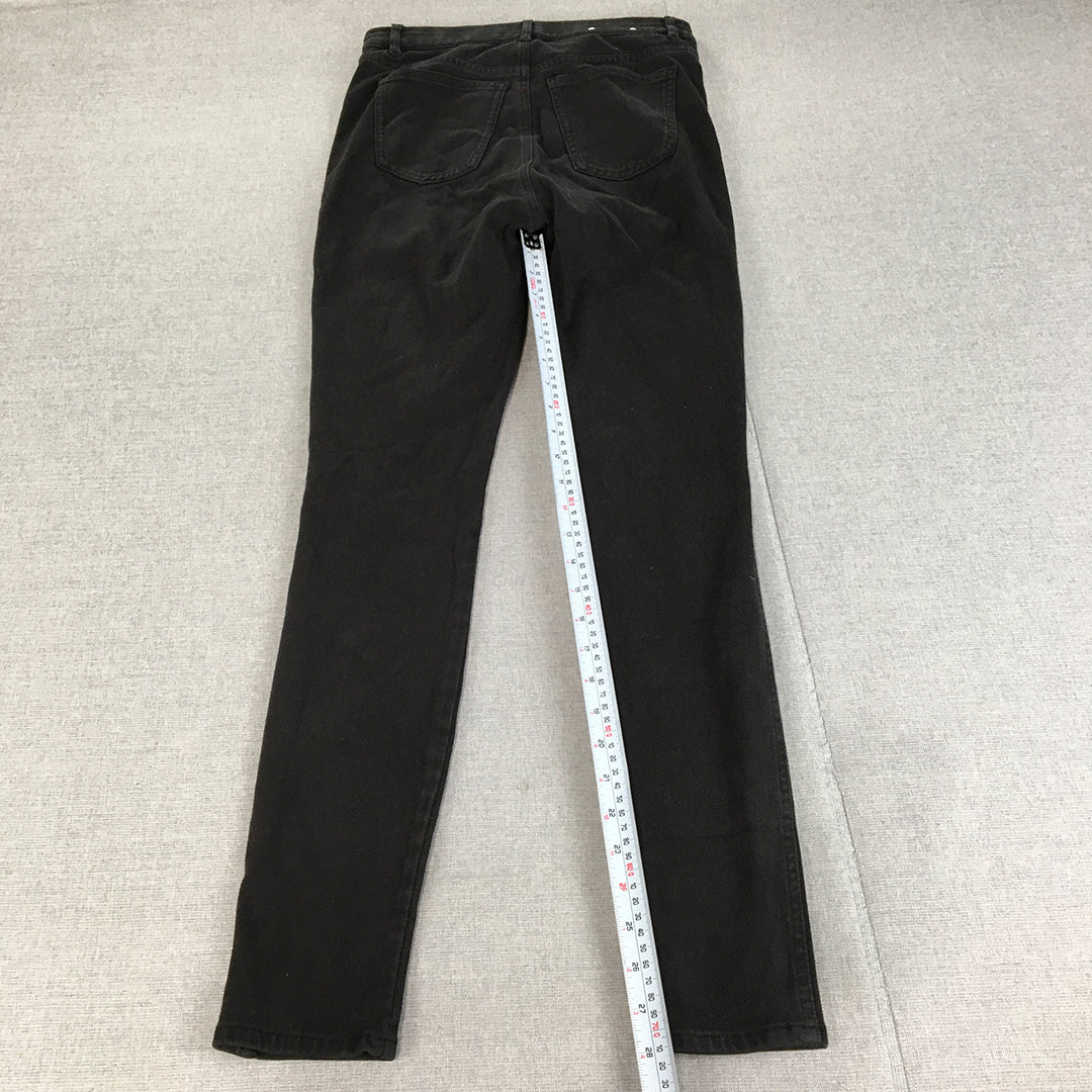 Uniqlo Womens Skinny Jeans Size M Black Stretch Denim