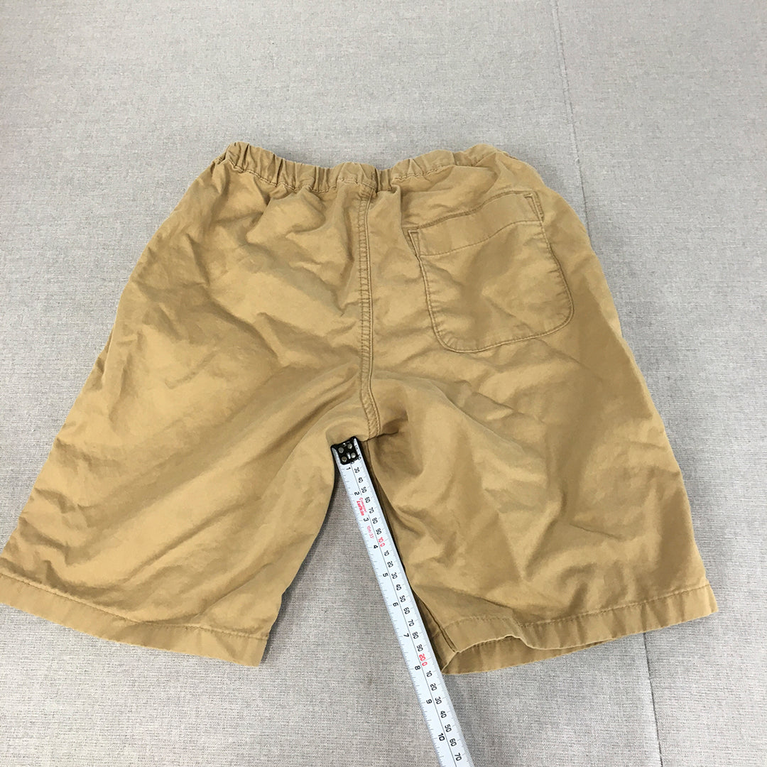 Uniqlo Kids Boys Shorts Size 13 Years (Youth L) Brown Elastic Waist Pockets