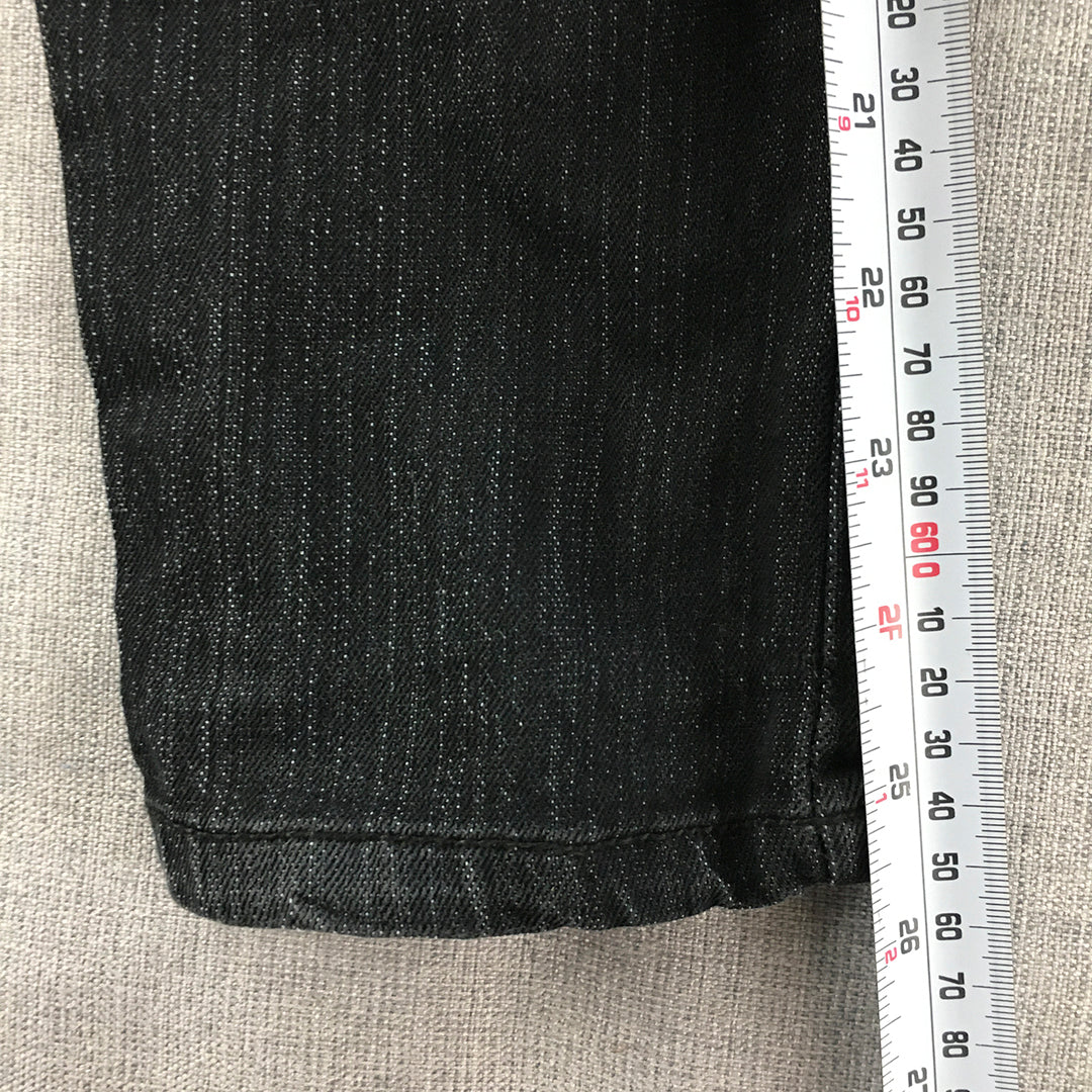 Easybuy Kids Boys Jeans Size 5 - 6 Years Black Straight Elastic Waist