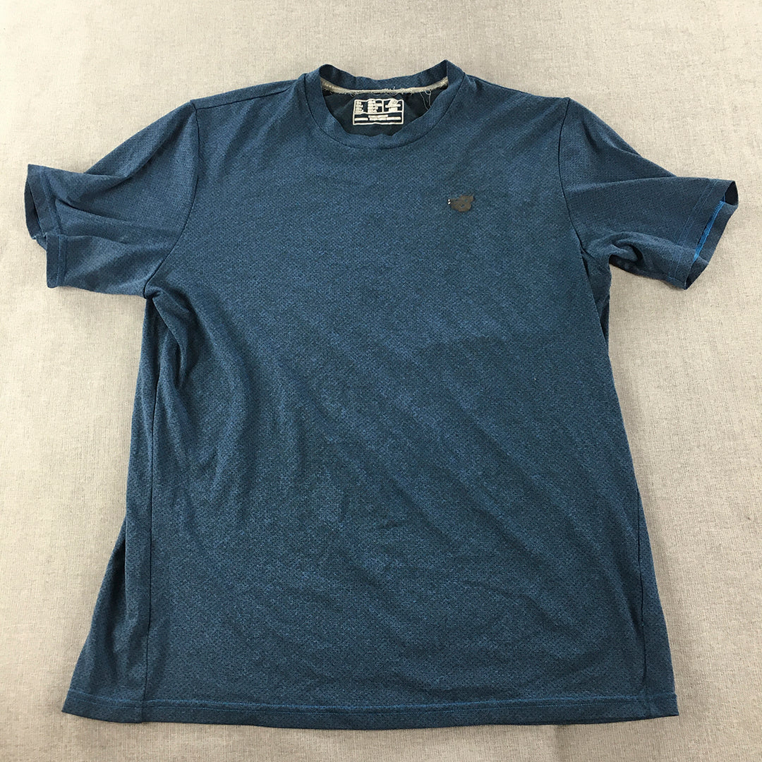 New Balance Mens T-Shirt Size L Blue Athletic Running Short Sleeve Tee