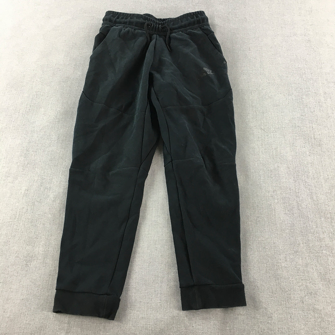 Nike Tech Fleece Kids Boys Tracksuit Pants Youth Sz M (10 - 12 Yrs) Black Jogger