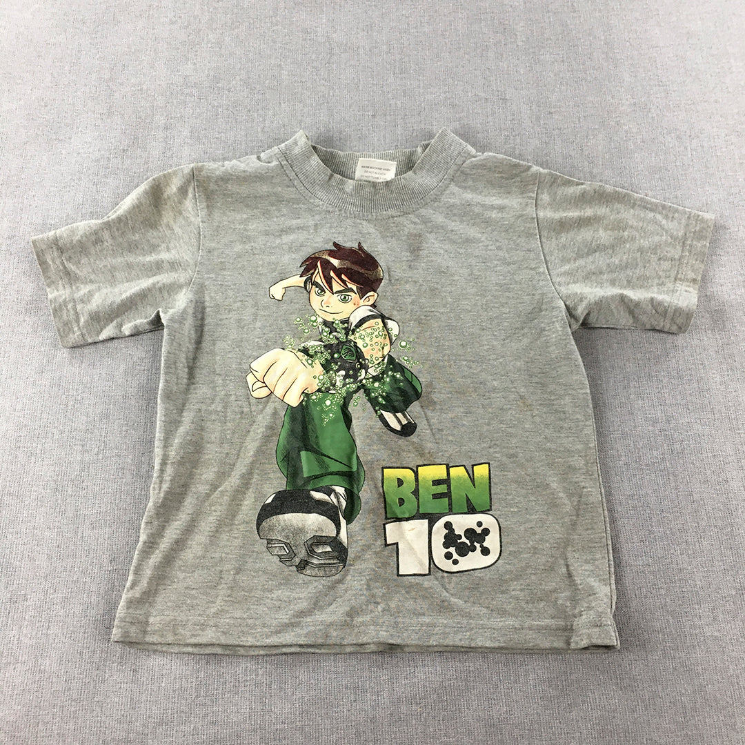 Ben 10 Kids Boys T-Shirt Size 6 Grey Short Sleeve Top