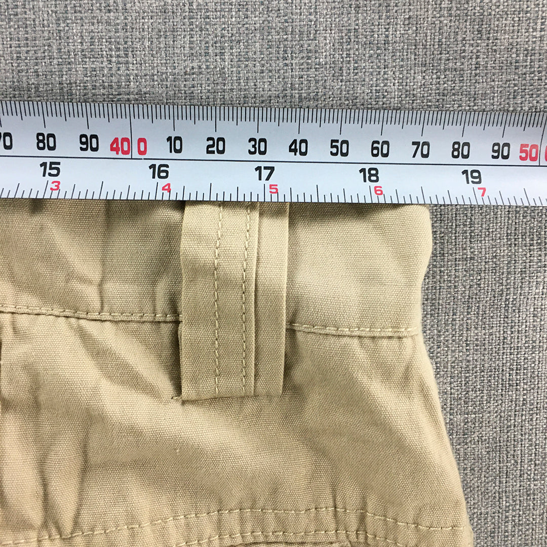 Vintage One Touch Mens Cargo Pants Size 36 x 32 Brown Utility Pockets