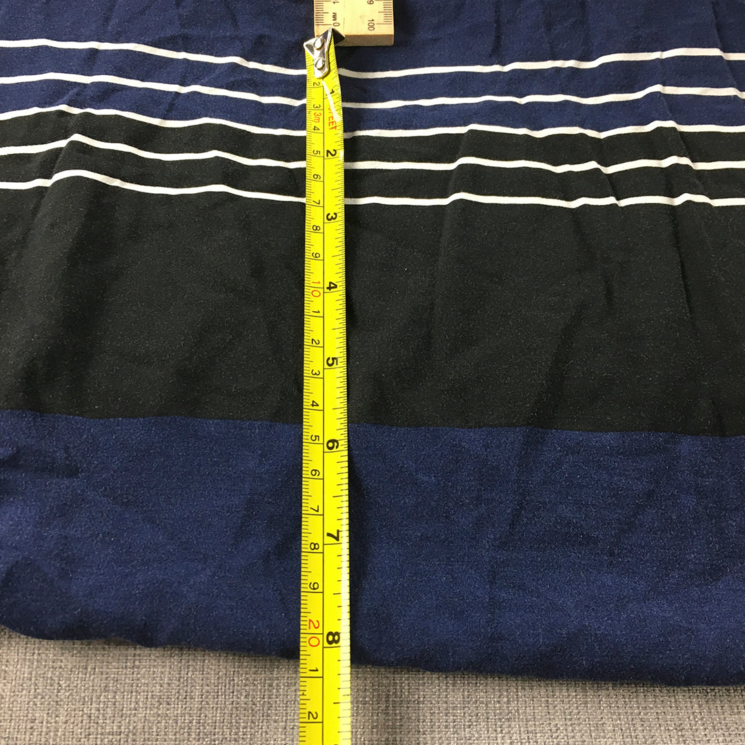 Old Navy Womens Maxi Dress Size 2XL Blue Black Striped Sleeveless A-Line