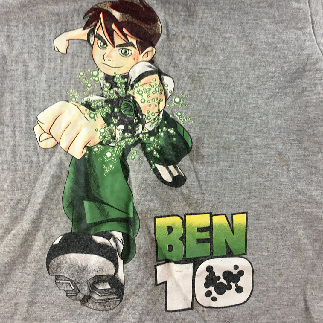 Ben 10 Kids Boys T-Shirt Size 6 Grey Short Sleeve Top