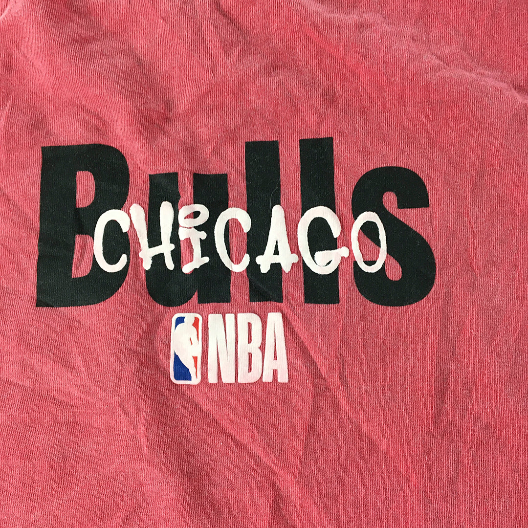 Chicago Bulls Womens Cropped Top Size XXS Red NBA Basketball Short Sleeve