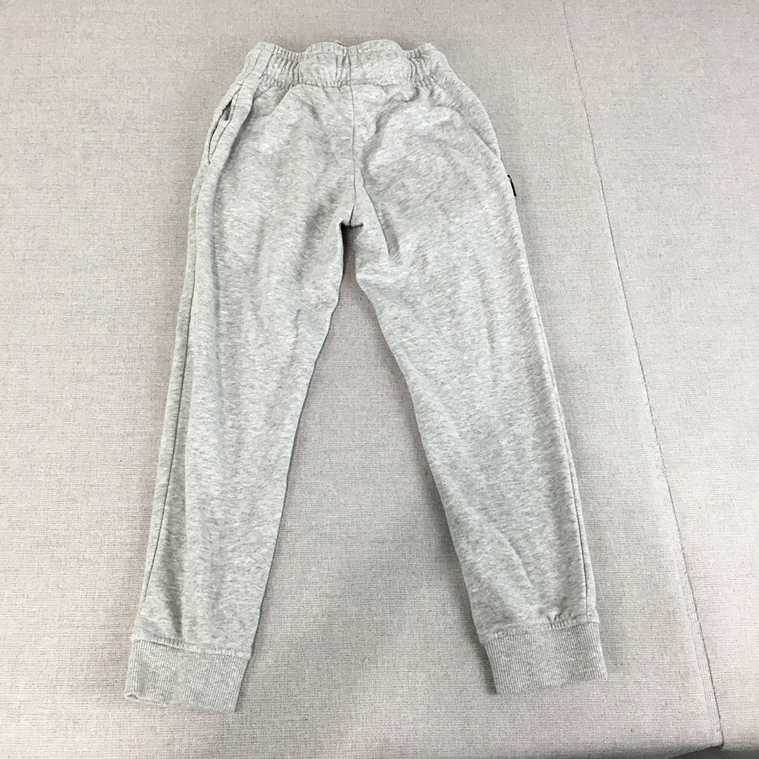 Champion Kids Boys Tracksuit Pants Size 6 Grey Logo Drawstring Jogger