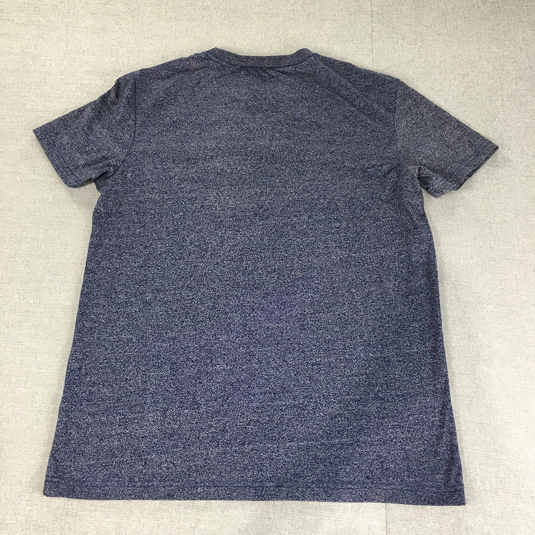 G-Star Raw Mens T-Shirt Size L Blue Logo Pocket Crew Neck Short Sleeve Tee