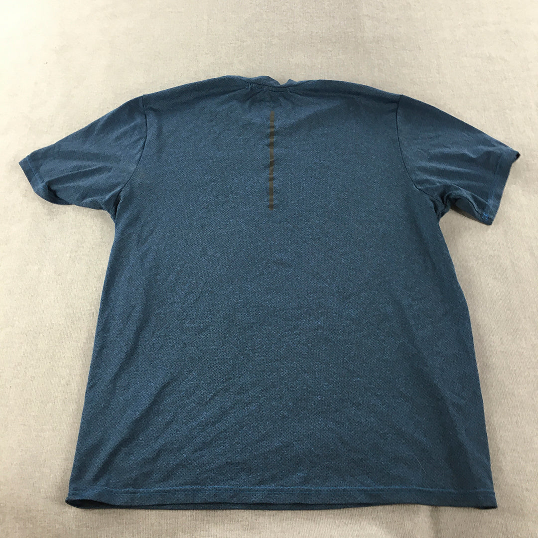 New Balance Mens T-Shirt Size L Blue Athletic Running Short Sleeve Tee