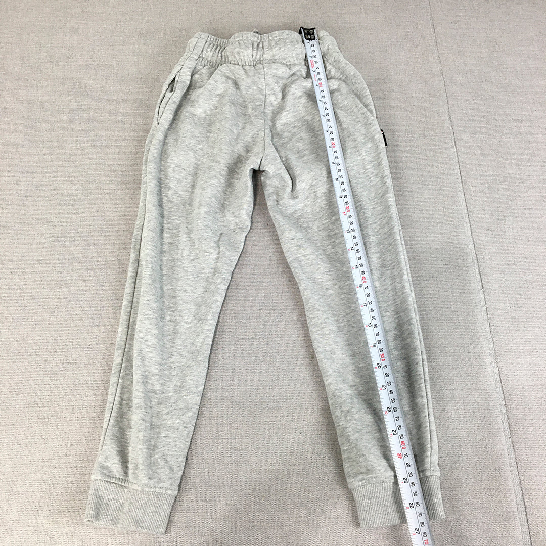 Champion Kids Boys Tracksuit Pants Size 6 Grey Logo Drawstring Jogger