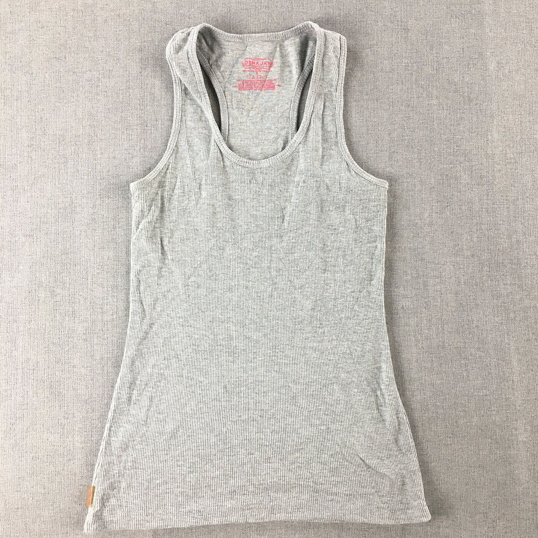 Lorna Jane Womens Tank Top Size S Grey Sleeveless Shirt