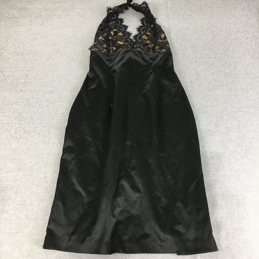 Sheike Womens Cocktail Dress Size 10 Black Sleeveless