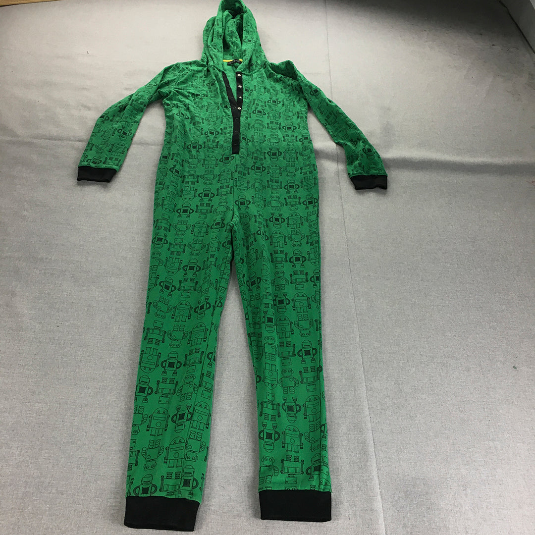 Topshop Womens Jumpsuit Size M Green Hoodie One-Piece Romper