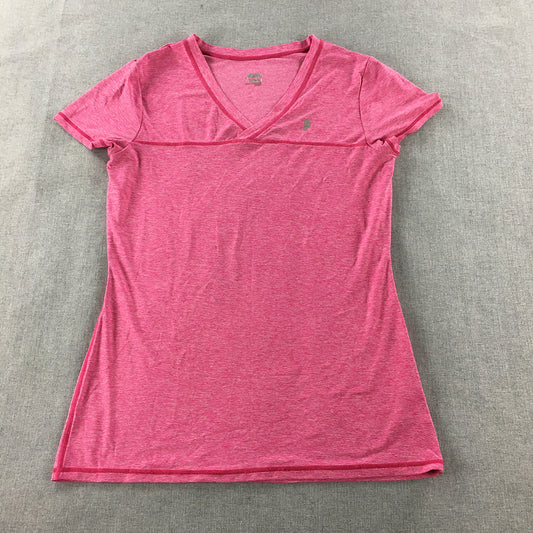 Penn Activewear Womens T-Shirt Size S Pink V-Neck Short Sleeve Top