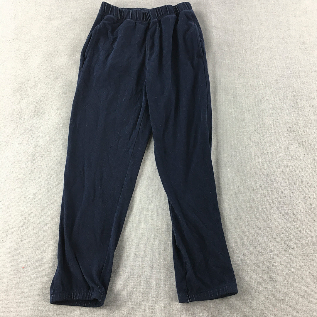 Uniqlo Kids Girls Denim Pants Size 10 Blue Dark Wash Elastic Waist