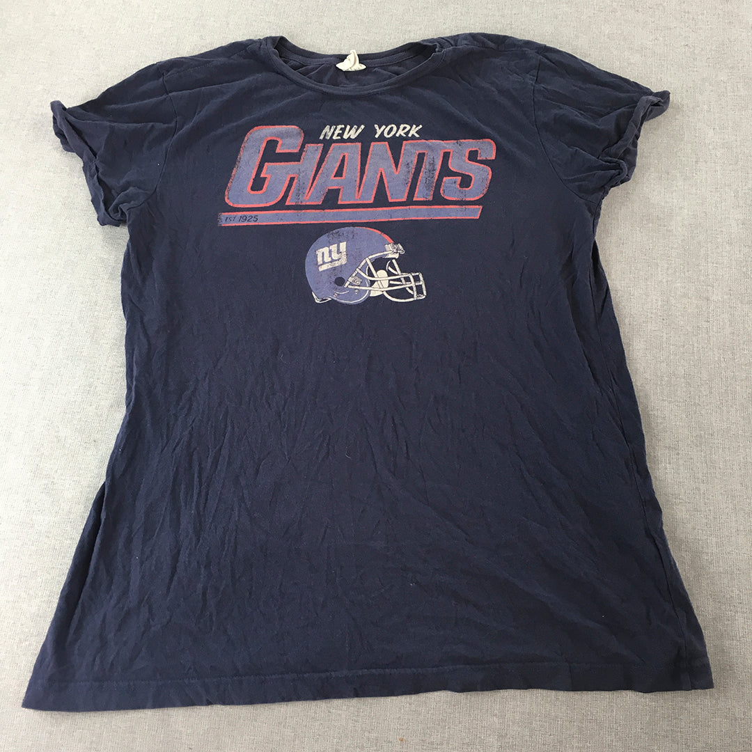 New York Giants Mens T-Shirt Size M Navy Blue NY NFL Football Short Sleeve