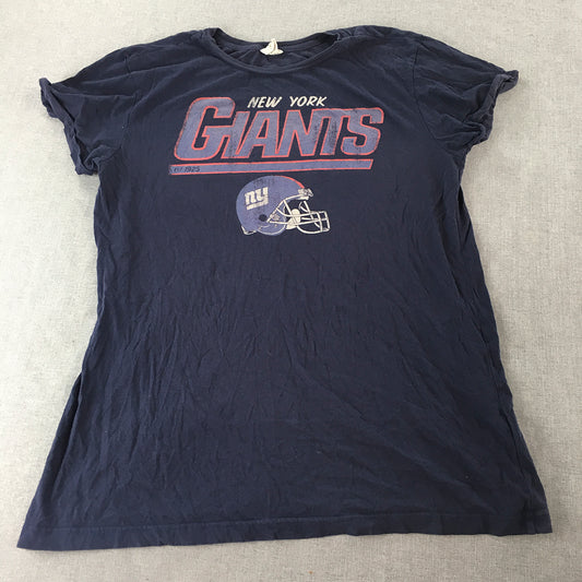 New York Giants Mens T-Shirt Size M Navy Blue NY NFL Football Short Sleeve