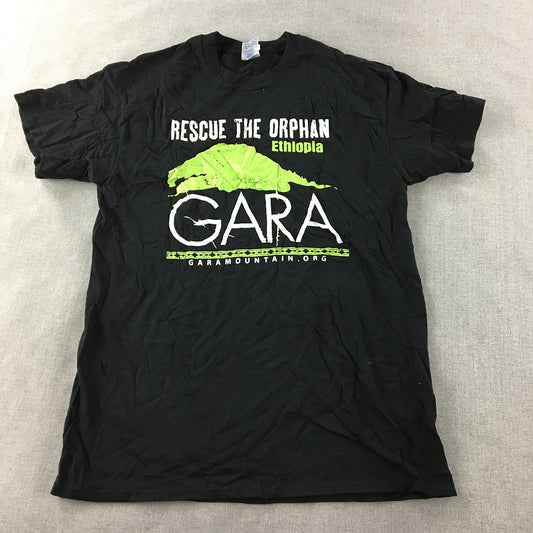 Gara Ethiopia T-Shirt Adult Size M Black Short Sleeve Tee