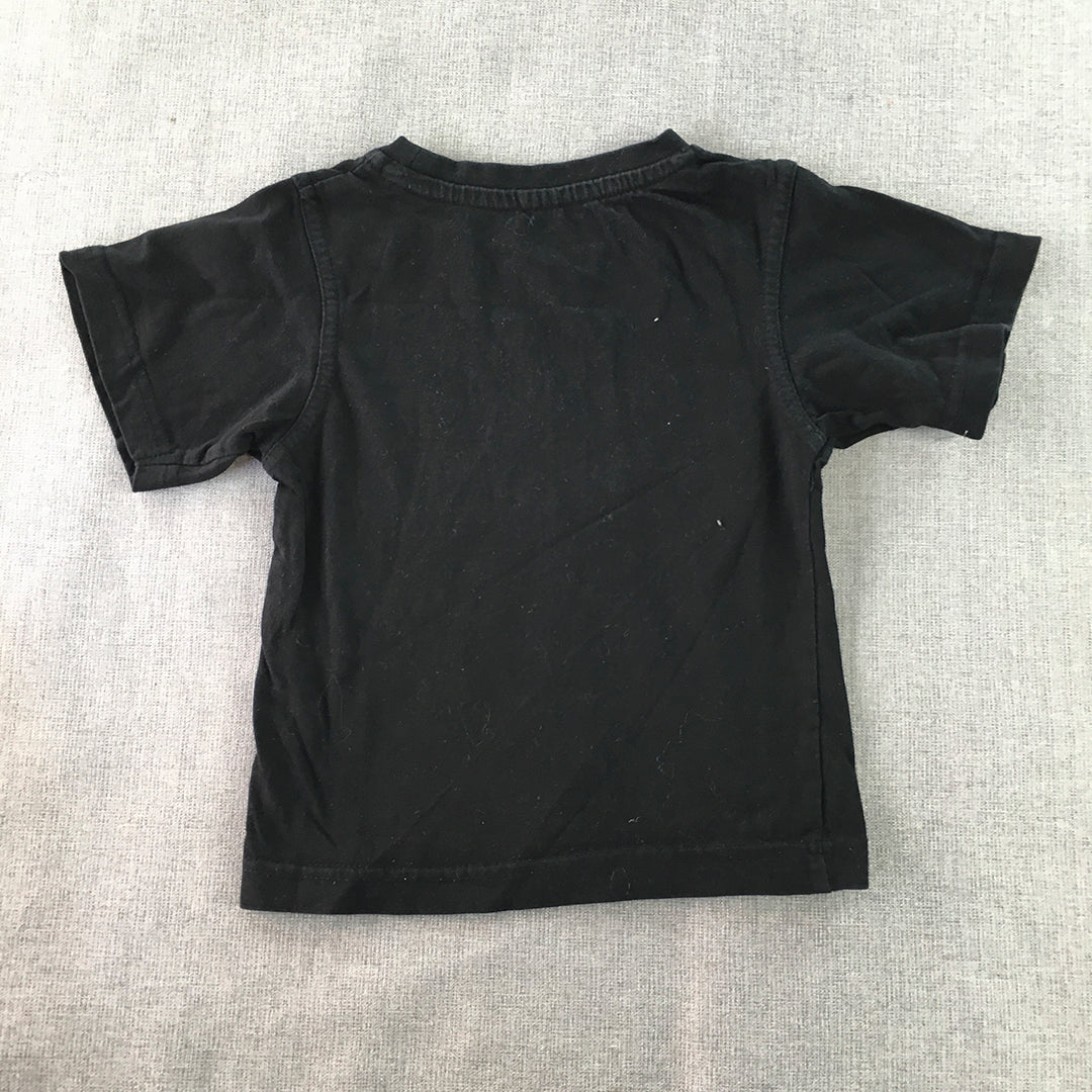 Calvin Klein Jeans Kids T-Shirt Size 2 - 3 Years Toddler Black Logo Top