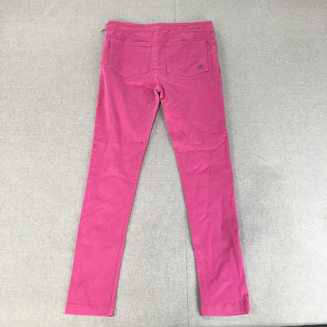 Stussy Womens Skinny Jeans Size 10 (W28 x L26) Pink Stretch Denim