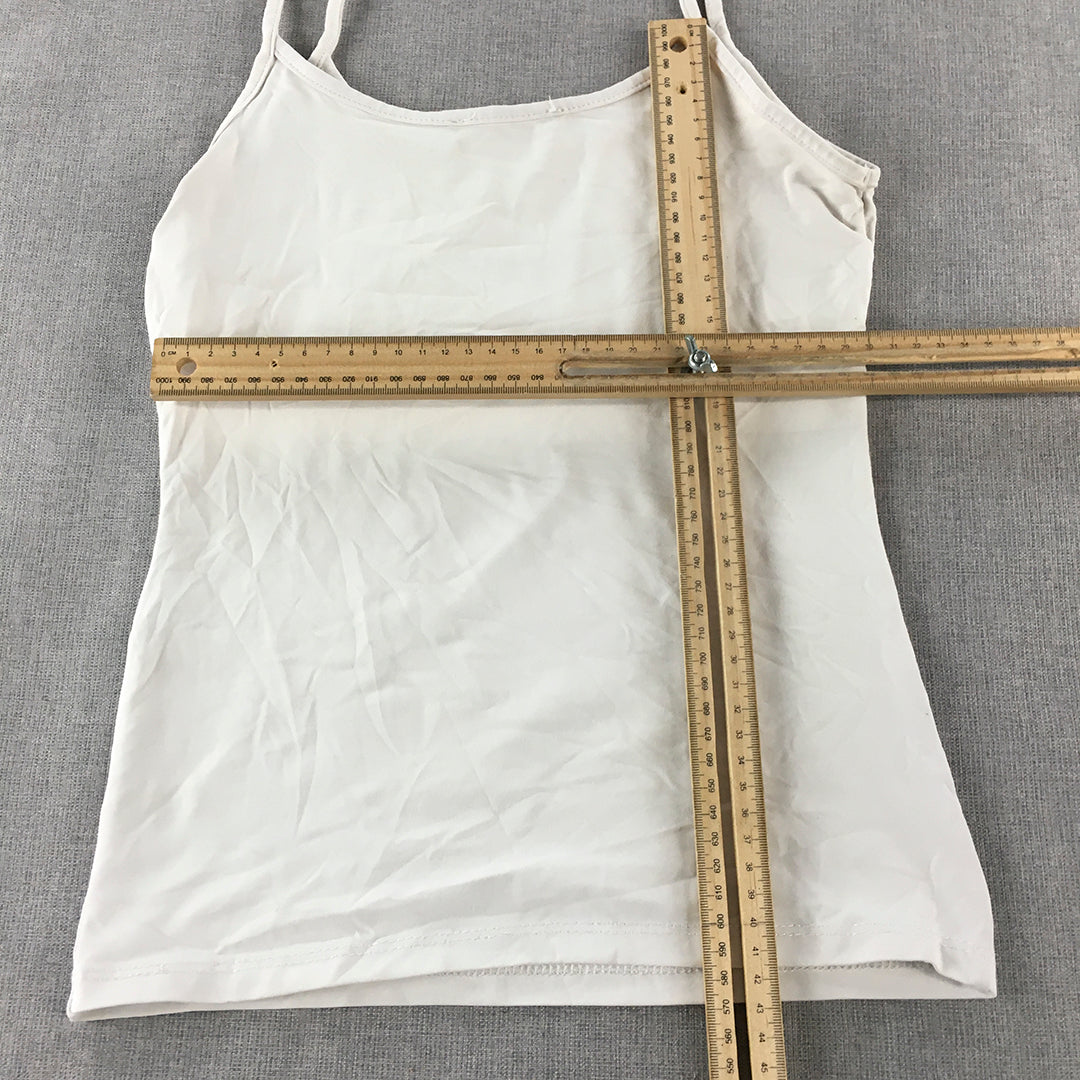 Zara Womens Cami Top Size S White Sleeveless Shirt Blouse