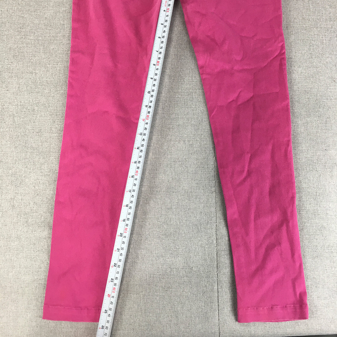 Stussy Womens Skinny Jeans Size 10 (W28 x L26) Pink Stretch Denim