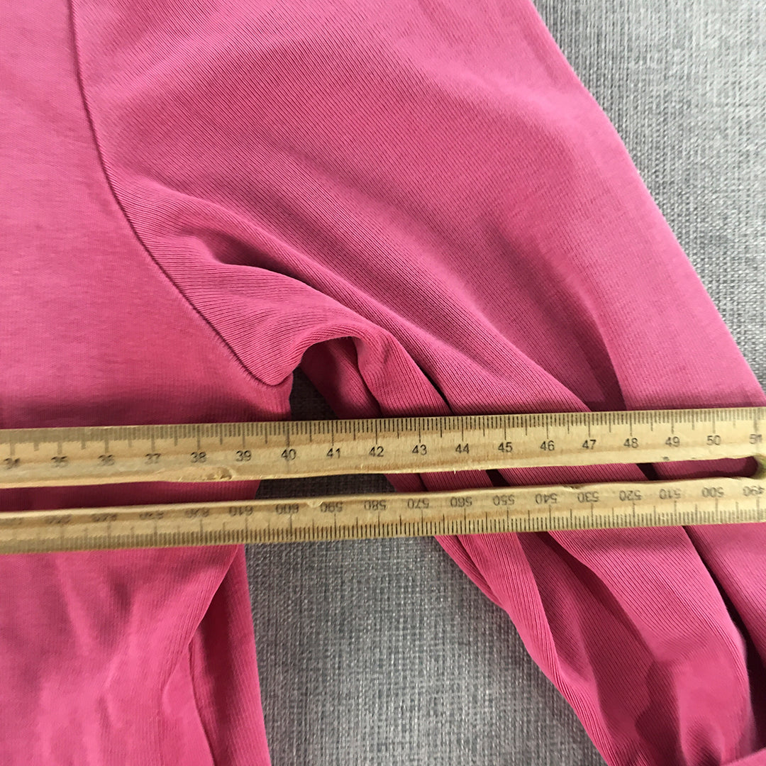 Uniqlo Womens Shirt Size M Pink Long Sleeve Pullover Top