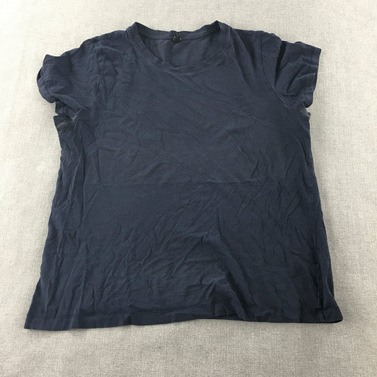 Uniqlo Womens T-Shirt Size M Blue Short Sleeve Crew Neck Top