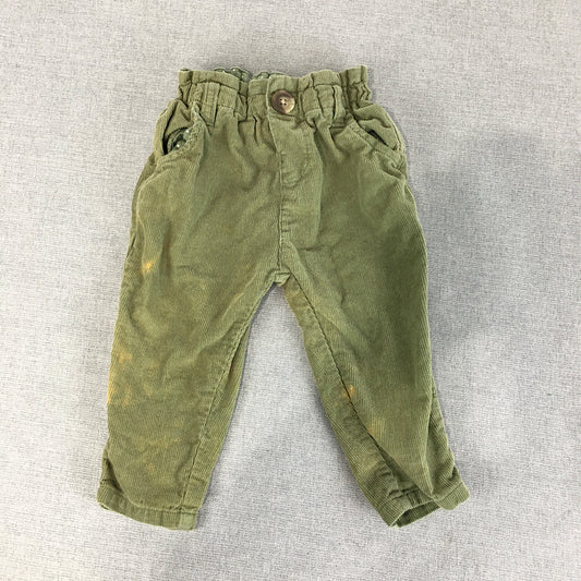 Seed Heritage Baby Corduroy Pants Size 0 (6 - 12 Months) Khaki Green