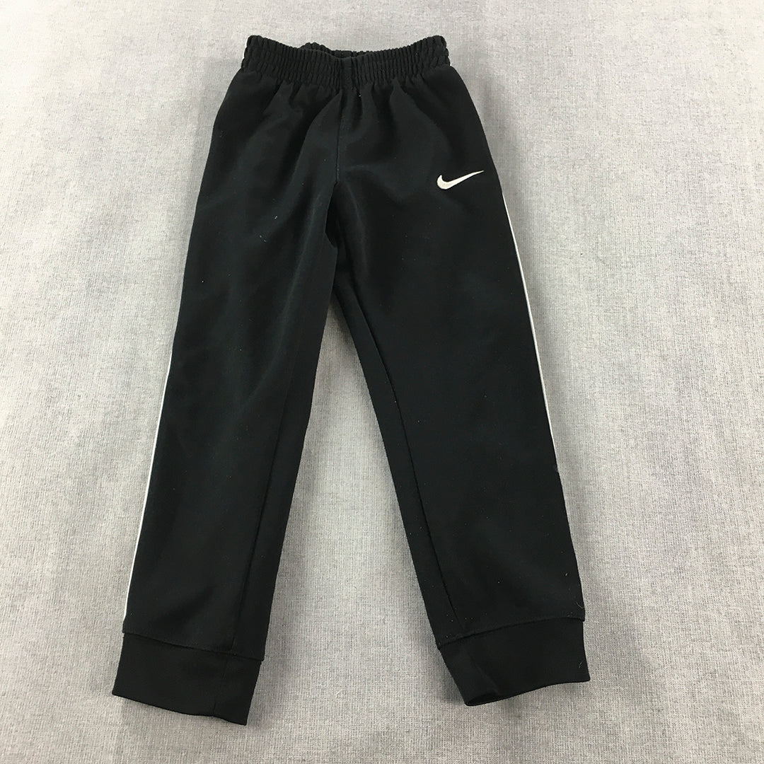 Nike Kids Boys Tracksuit Pants Size 7 Years Black Logo Taping Jogger