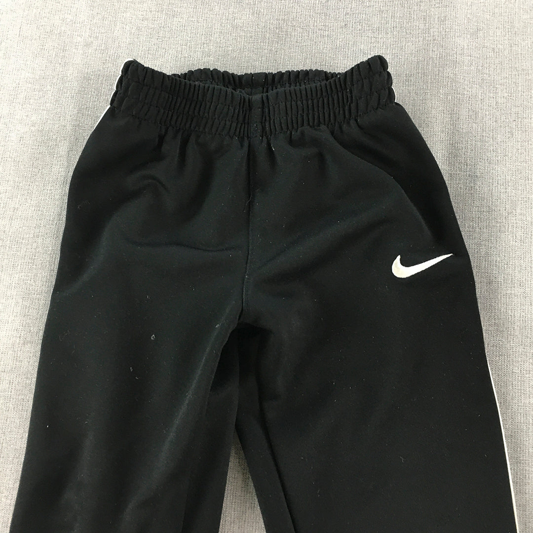 Nike Kids Boys Tracksuit Pants Size 7 Years Black Logo Taping Jogger