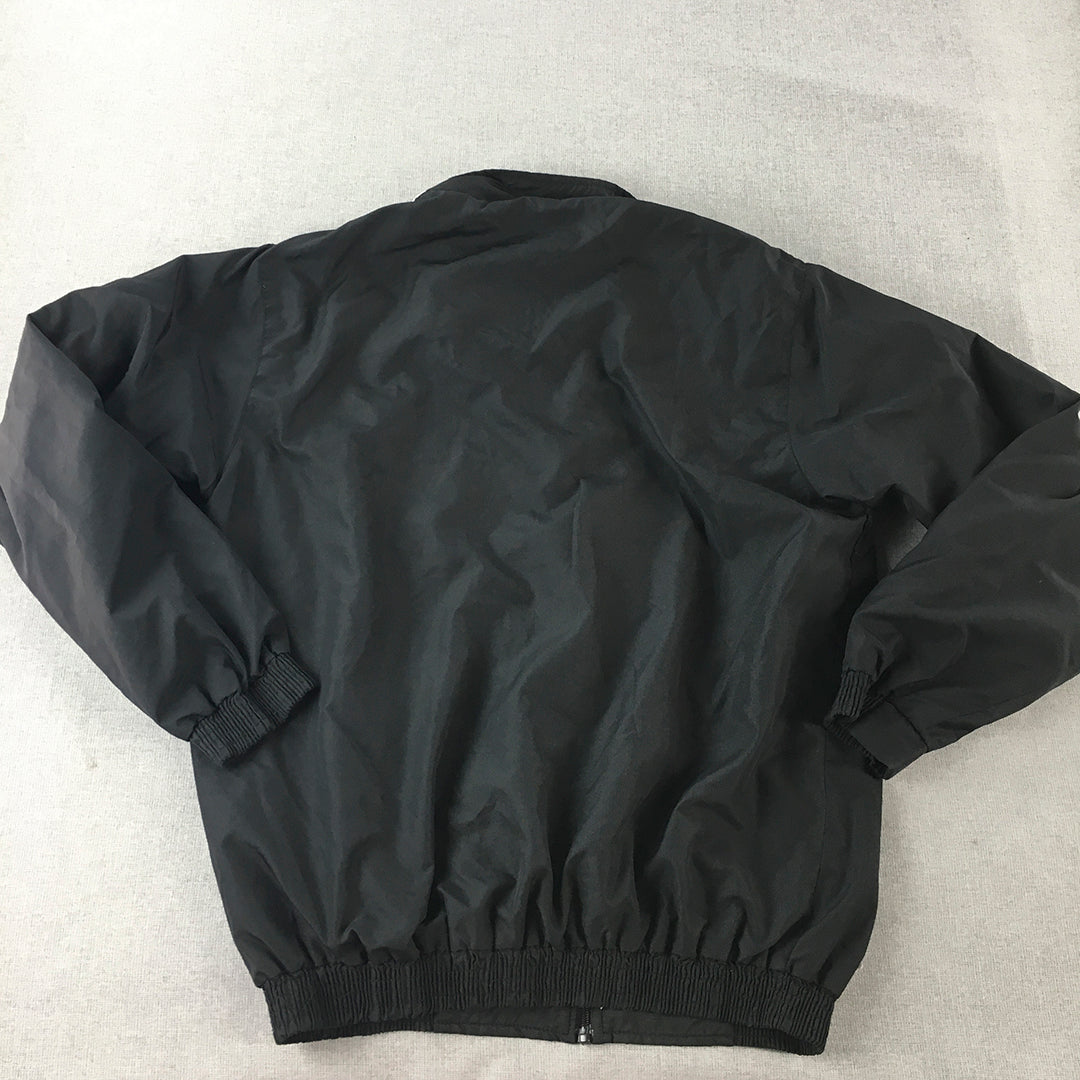 Nike Womens Jacket Size 2XL Black Logo Zip-Up Windbreaker Coat