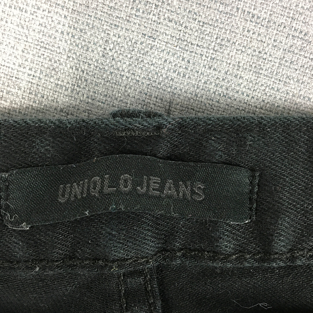 Uniqlo Mens Skinny Jeans Size 31 Black Dark Wash Denim