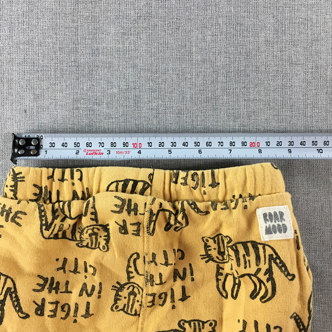 Zara Kids Jogger Pants Size 2 - 3 Years Yellow Tiger Animal Pockets Tracksuit